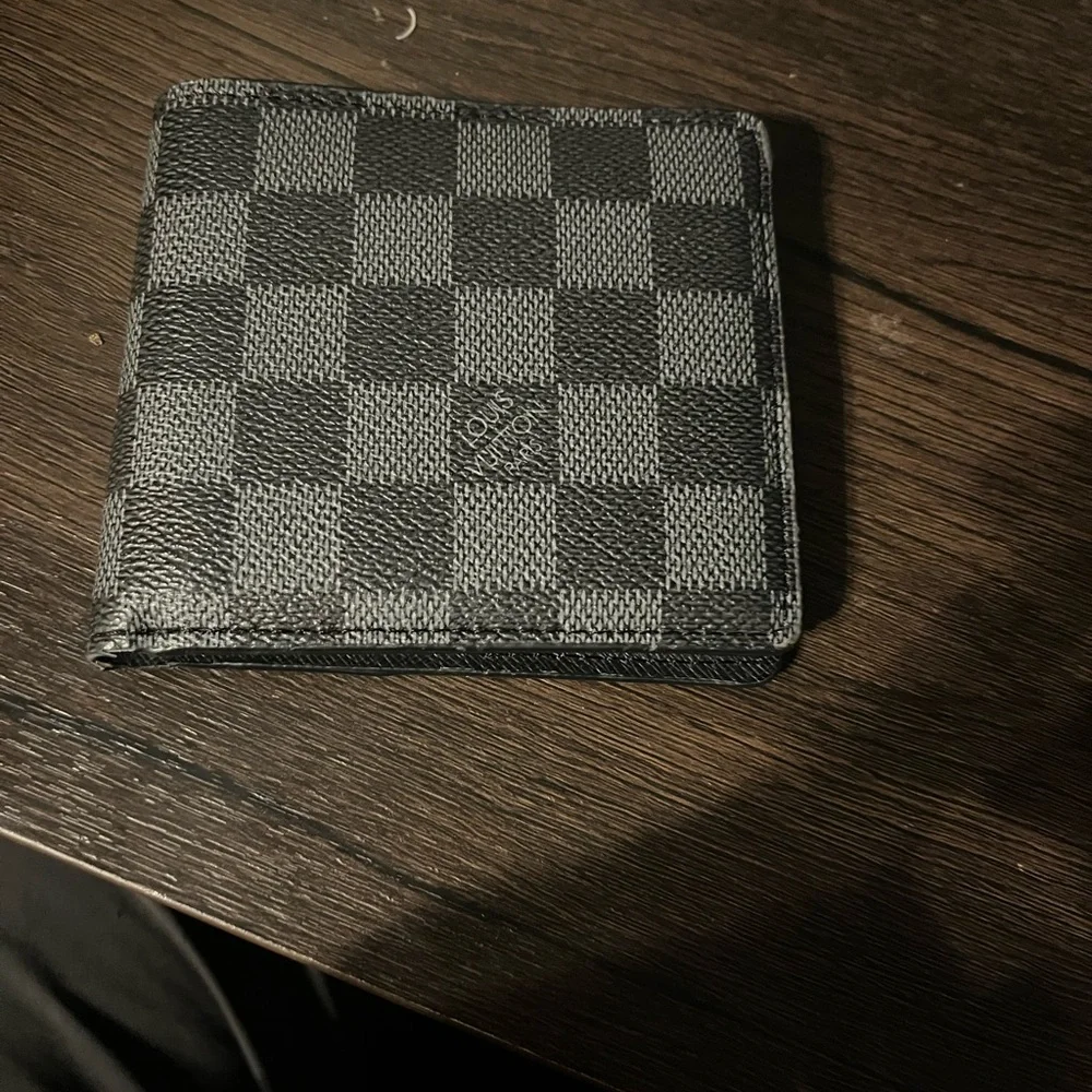 Louis Vuitton Black Checkered Wallet